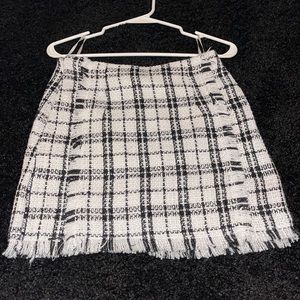 black & white skirt
